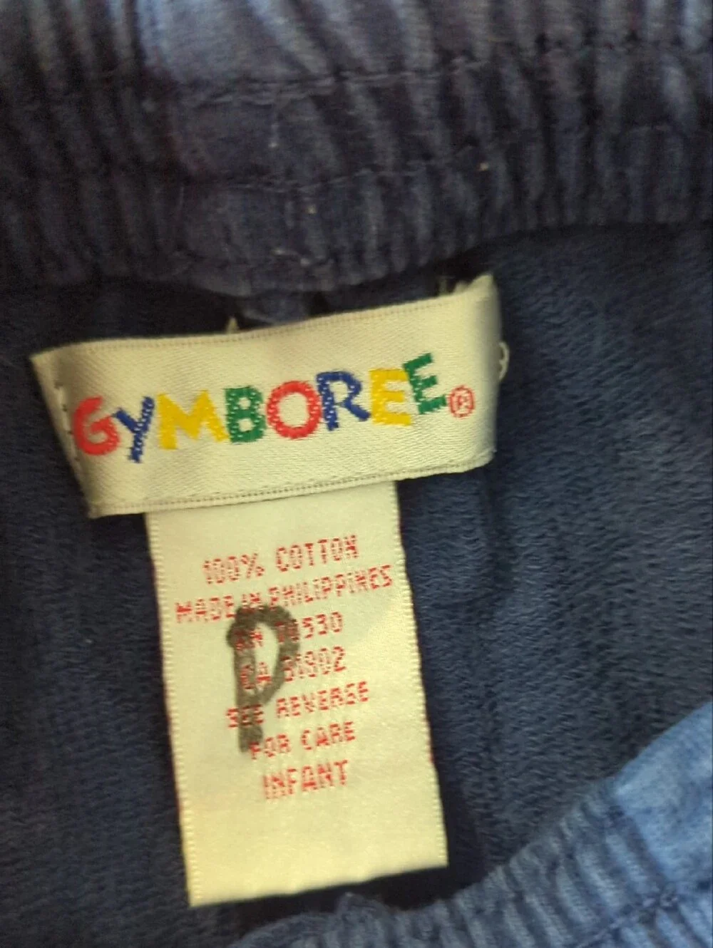 Vintage Gymobree Navy Baby Sailboat Overalls with Straps